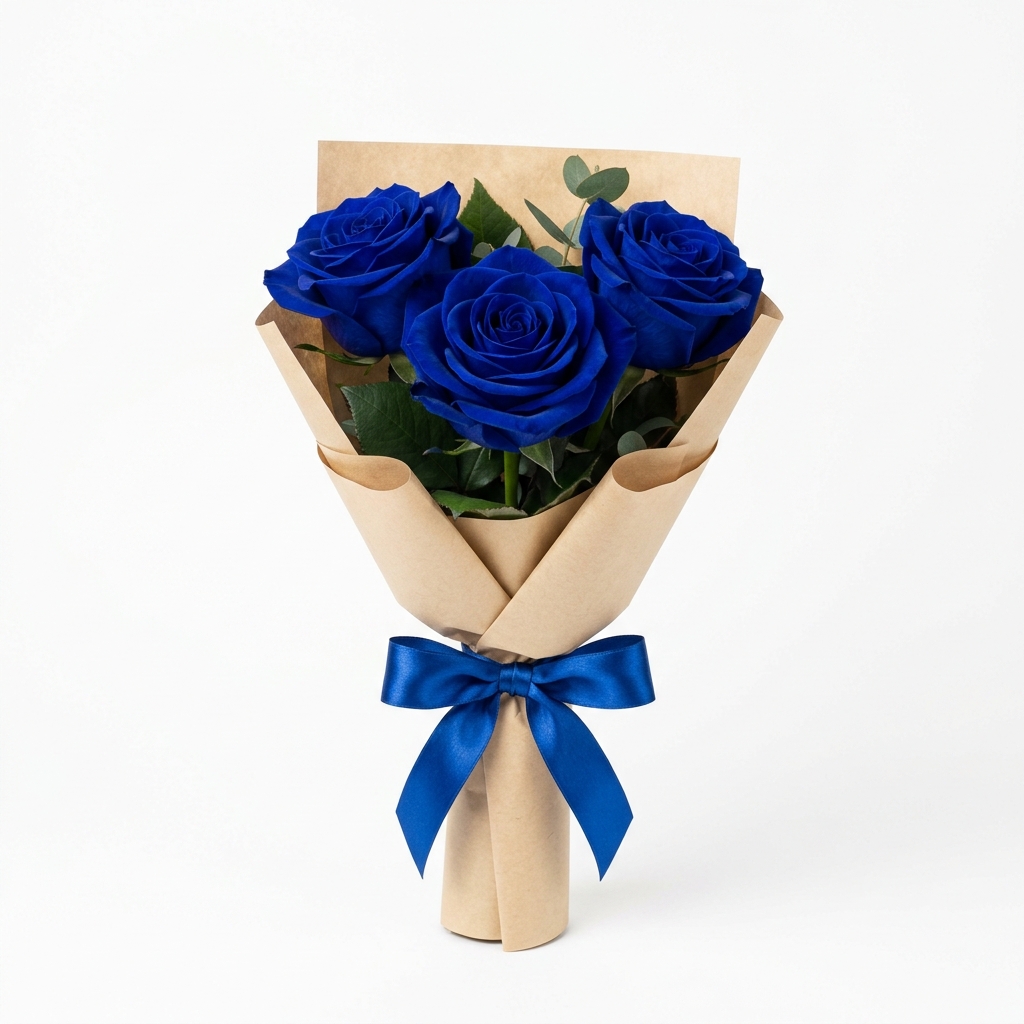 Bouquet 3 Rose Blu