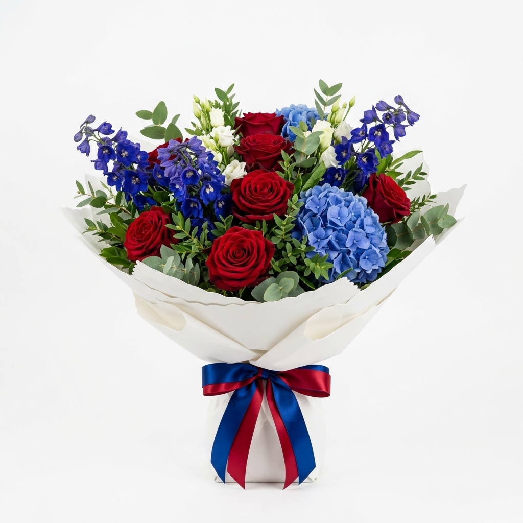 Bouquet Deluxe Rouge et Bleu (Paris Saint-Germain)