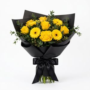 Bouquet Deluxe Schwarzgelb (Borussia Dortmund)
